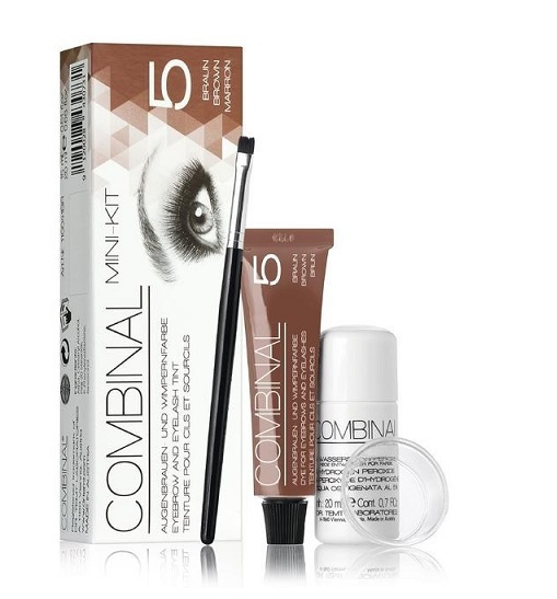 Combinal Wenkbrauwen wimperverf kit bruin 1set
