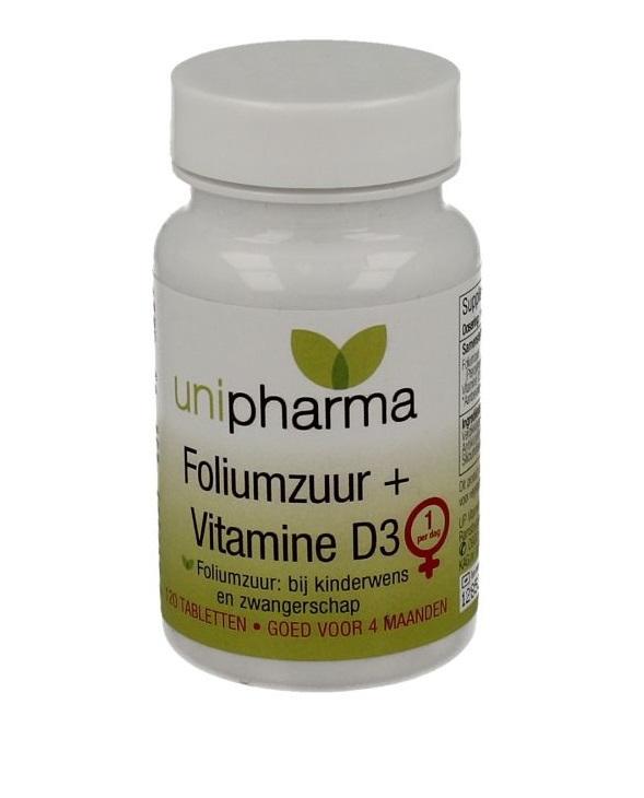 Verkleuren Blaze Aangenaam kennis te maken Unipharma Foliumzuur met vitamine D3 | Bestel bij Drogist.nl