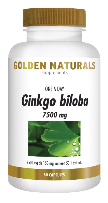 Goedkoopste Golden Naturals Ginkgo biloba 7500mg 60 tabletten