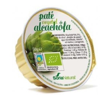 Soria Natural Paté artisjok 100 Gram