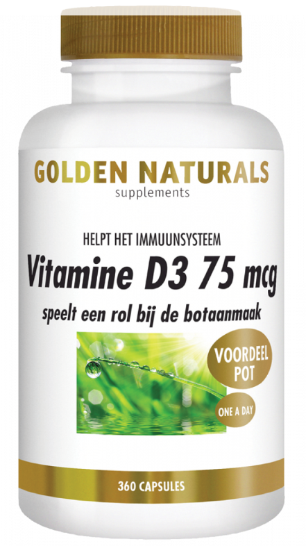 Mount Bank Minister De volgende Golden Naturals Vitamine D3 75mcg 360 capsules | Voordelig online kopen |  Drogist.nl
