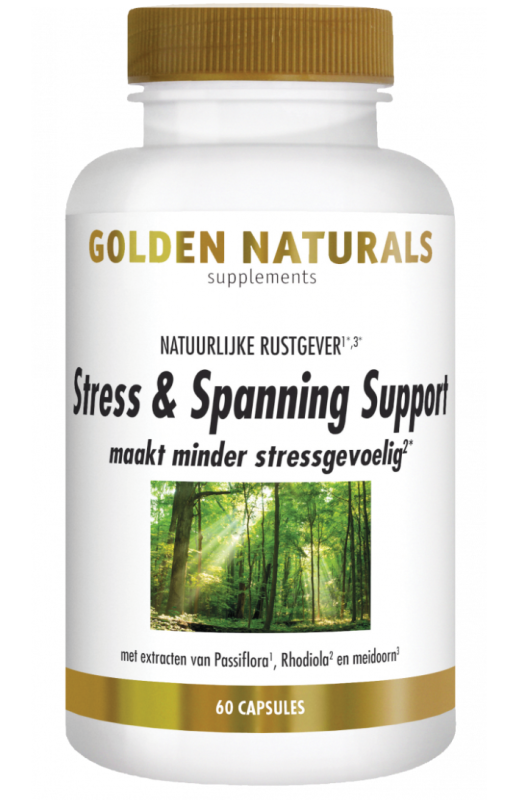 Goedkoopste Golden Naturals Stress & spanning support 60 vegetarische capsules