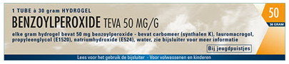 Goedkoopste Teva Benzoylperoxide hydrogel 5% 30 gram