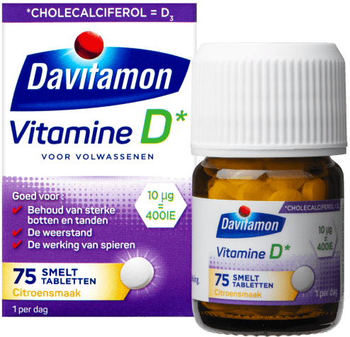 Verlaten pil Mm Davitamon Vitamine D Volwassenen Smelttablet 75 tabletten | Voordelig  online kopen | Drogist.nl