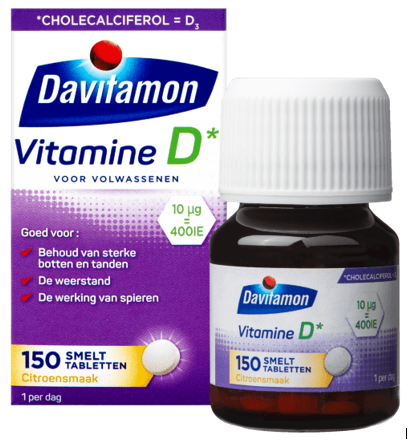 Davitamon Vitamine D Volwassenen Smelttablet 150 tabletten | Voordelig online | Drogist.nl