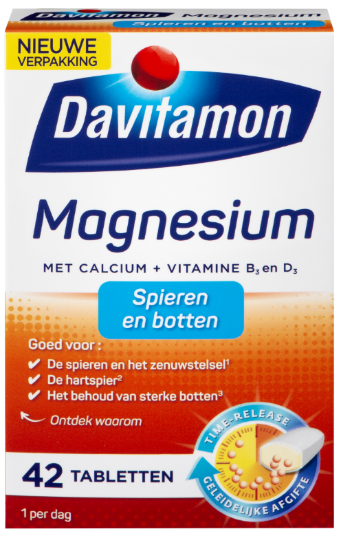 Pretentieloos Rechtzetten Blauw Davitamon Magnesium Spieren en Botten 42 tabletten | Voordelig online kopen  | Drogist.nl