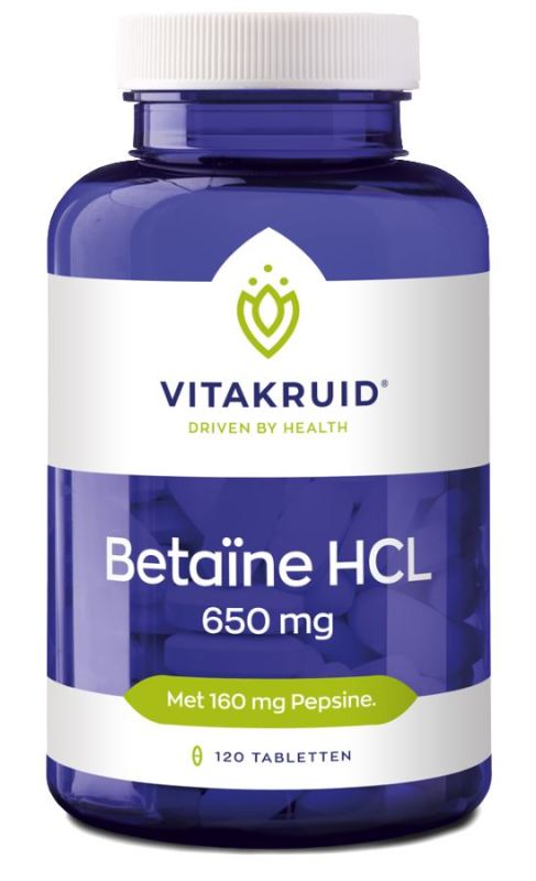 Vitakruid Betaine hcl 650 mg & pepsine 160 mg 120 tabletten