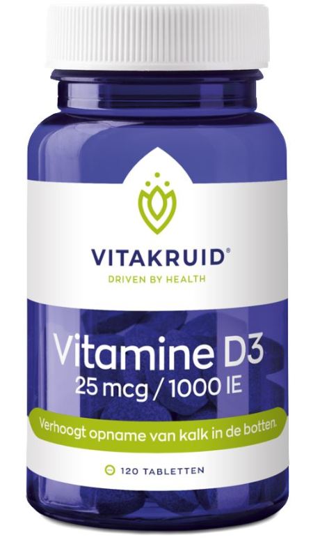 Zelden ontwikkeling Verwaarlozing Vitakruid Vitamine D3 25 mcg 120 tabletten | Voordelig online kopen |  Drogist.nl