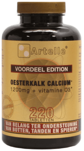 Goedkoopste Artelle Oesterkalk calcium 1200 mg vitamine d3 tabletten 220tb