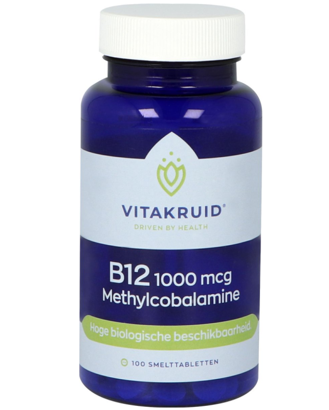 Vitakruid Vitamine 1000 mcg Methylcobalamine 100 tabletten | Voordelig kopen |