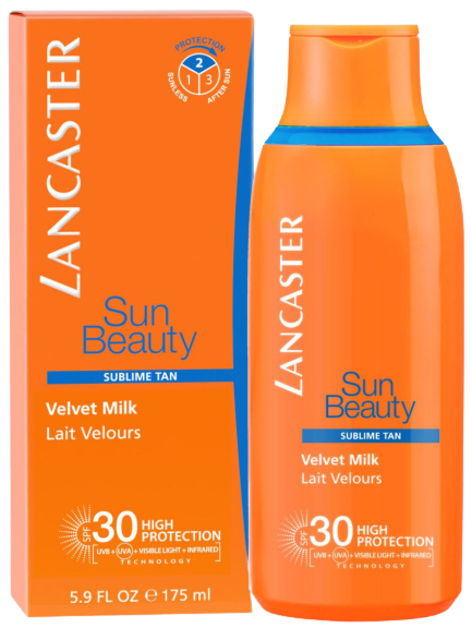 Marine het winkelcentrum versterking Zonnebrand nodig? Lancaster Zonnebrand Sun Beauty Velvet Milk SPF30 |  Drogist.nl