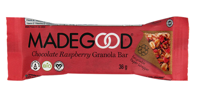 made good Chocolate raspberry granola bar glutenvrij 36g
