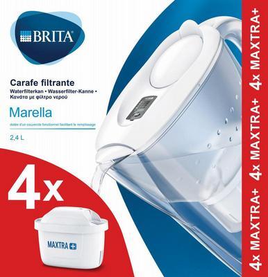 Brita Waterfilterbundel marella cool white + 4 filterpat
