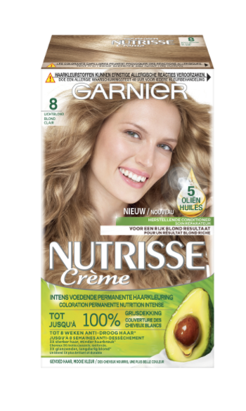 Ik zie je morgen karbonade tafereel Garnier Nutrisse Crème Permanente Haarverf 8 Lichtblond verp. | Voordelig  online kopen | Drogist.nl