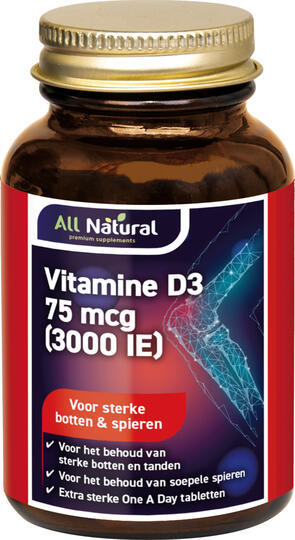Goedkoopste All Natural Vitamine d3 75mcg 120tb