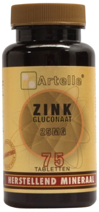 Goedkoopste Artelle Zink gluconaat 25mg 75 tabletten