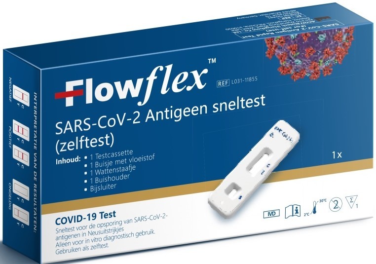 Goedkoopste FlowFlex Covid-19 sneltest sars-cov antigeen