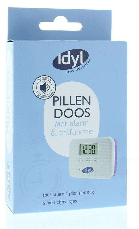 Idyl Pillendoos met alarm en trilfunctie 6-vaks