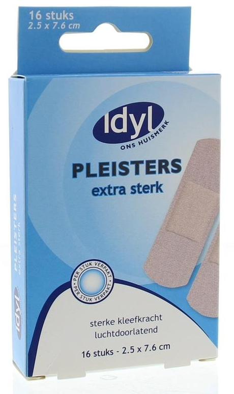 Idyl Pleisters extra sterk 2,5 x 7,6 cm 16 stuks