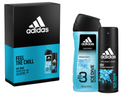 Goedkoopste Adidas Ice dive bodyspray + showergel 150+250 ml