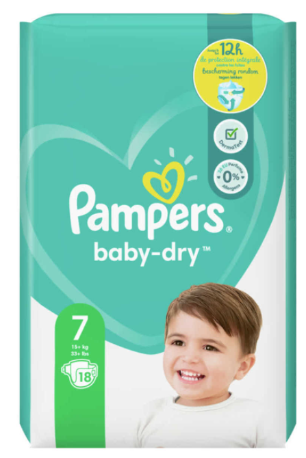 Wiskundig Isoleren Fabriek Pampers Baby Dry Luiers MT7 18st | Voordelig online kopen | Drogist.nl