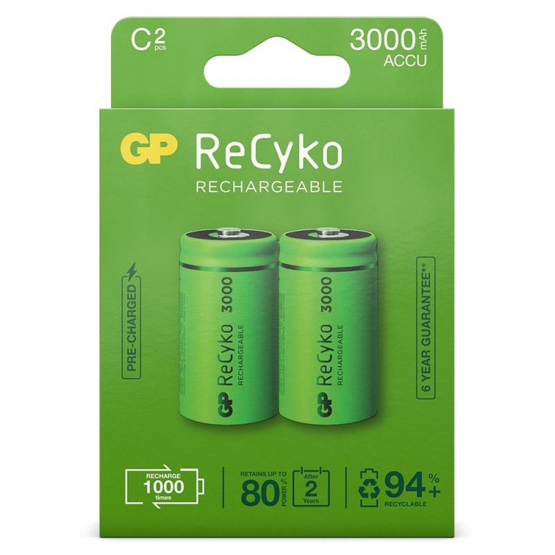 Goedkoopste gp recyko Oplaadbare batterij c (3000 mah)
