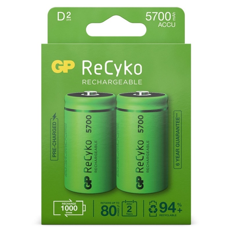 gp recyko Oplaadbare Batterijen (5700 mAh) 2st | Voordelig online kopen |