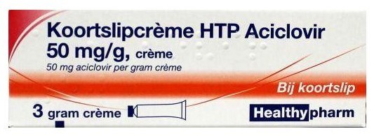 Healthypharm Koortslipcrème aciclovir 3g