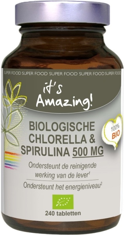 ballon Tekstschrijver actrice It's Amazing Biologische Chlorella & Spirulina 500 mg 240tb | Voordelig  online kopen | Drogist.nl