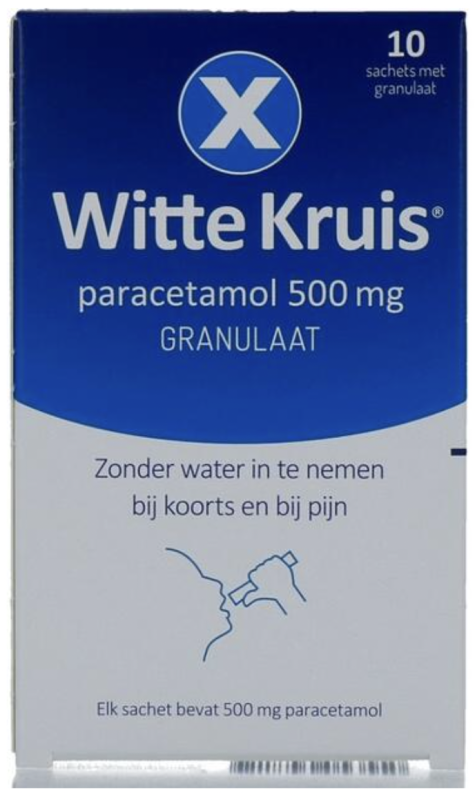Witte Kruis Paracetamol 500mg granulaat 10 sachets