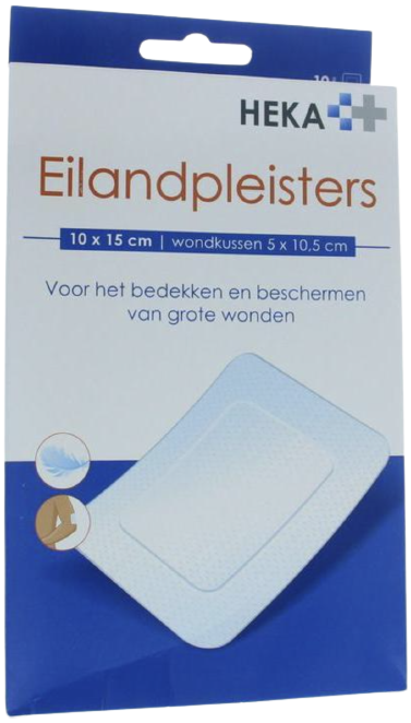 Hekaplast Eilandpleister 10 x 15 cm steriel 10 stuks