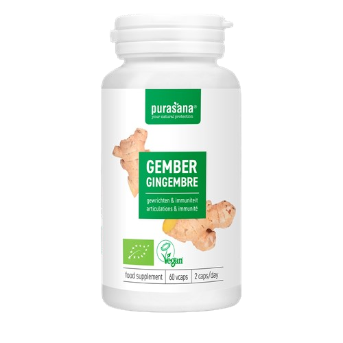 Purasana Gember bio 250 mg 60 vegicapsules