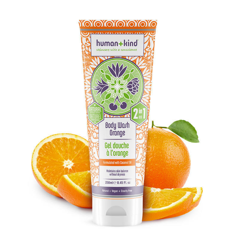 human+kind 2 in 1 bodywash orange vegan 250ml