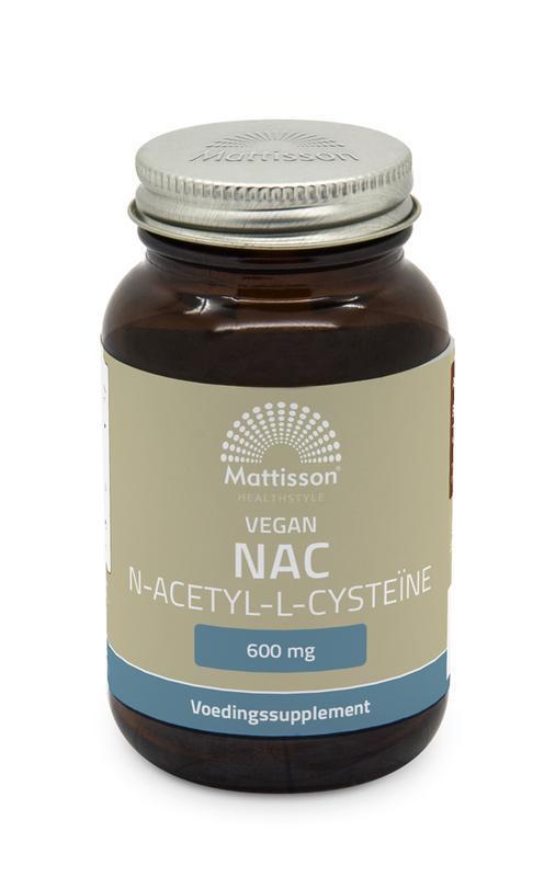Mattisson Vegan nac n-acetyl-l-cysyteïne 600mg 60 Vegicapsules