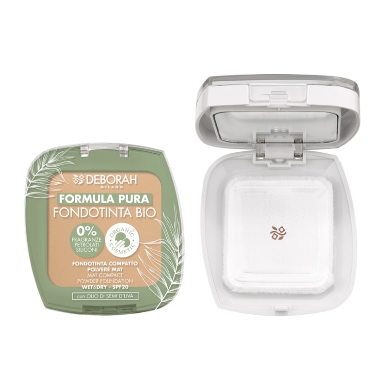 Deborah Milano Pura compact foundation bio 2, light rose