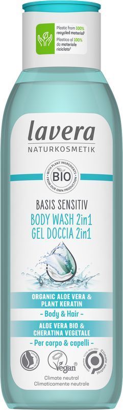 Lavera Basis sensitiv douchegel/body wash 2-in-1 en-i 250ML