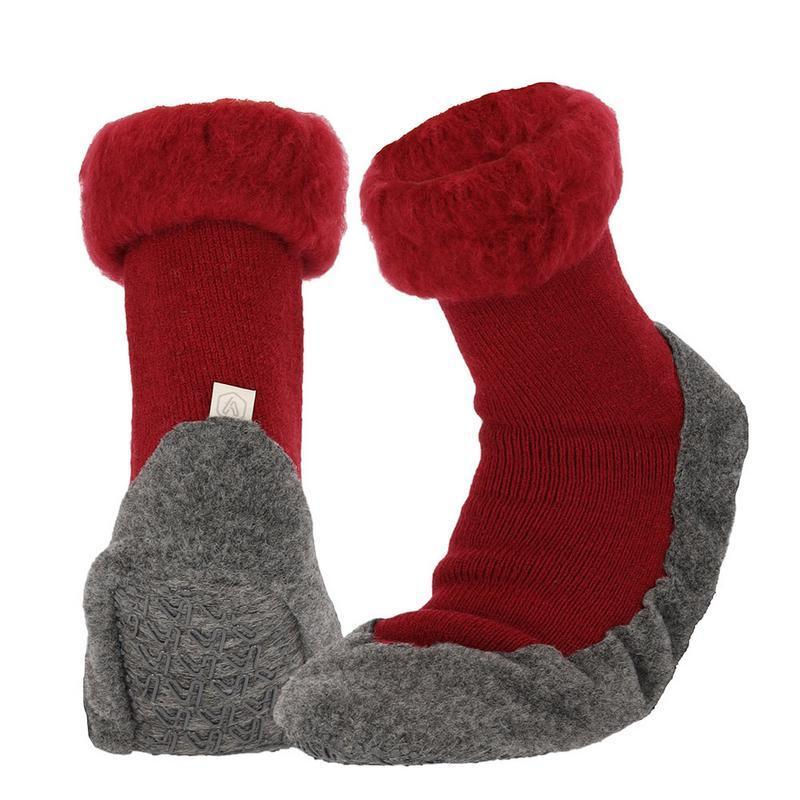 apollo Huisslof wol anti-slip rood 37/38 1paar