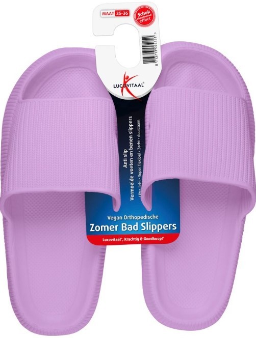 Lucovitaal Orthopedische badslipper 35-36 roze 1 Paar
