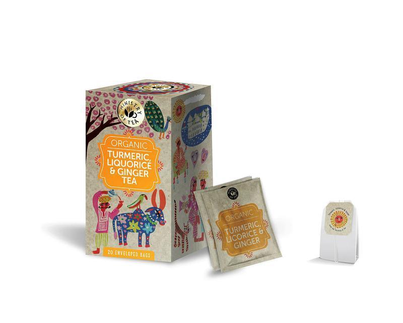 Ministry of Tea Tumeric liquorice ginger bio 20 Stuks