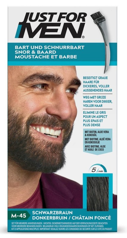 Just For Men Snor & baard donkerbruin m45 1 Set