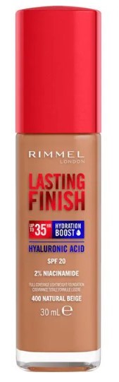 Rimmel London Lasting finish 35hr foundation 400 natural beige 30ML