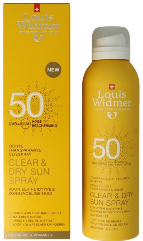 Louis Widmer Clear dry sun spray 50 met parfum 200 ML