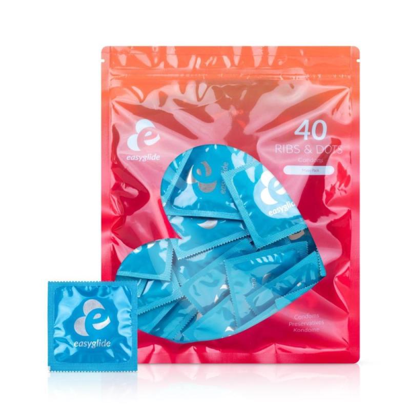 EasyGlide Ribs and dots condoms 40 Stuks