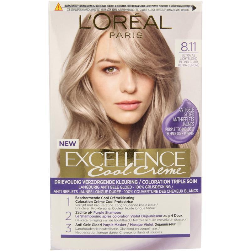 L'Oréal Paris Excellence Cool crème ultra as lichtblond 8.11 1set