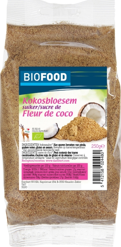 Damhert Kokosbloesemsuiker bio 250g