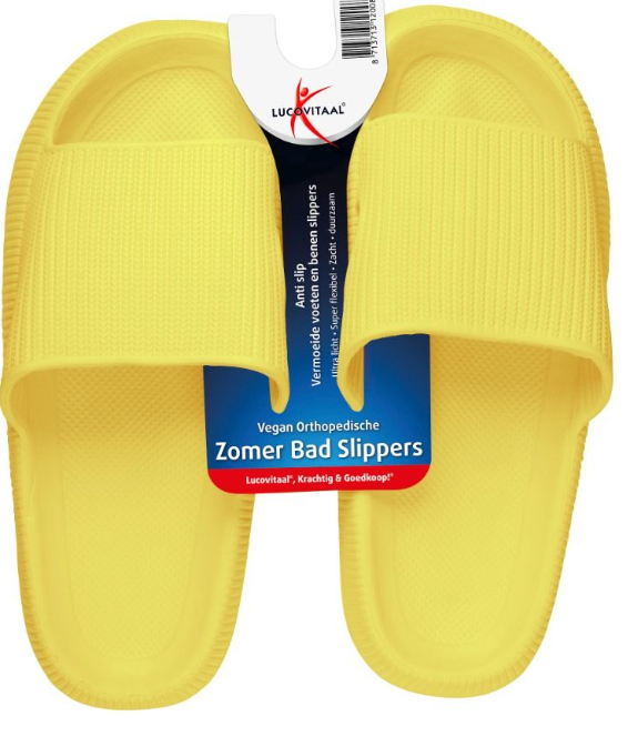 Lucovitaal Orthopedische badslippers 41-42 geel 1 Paar