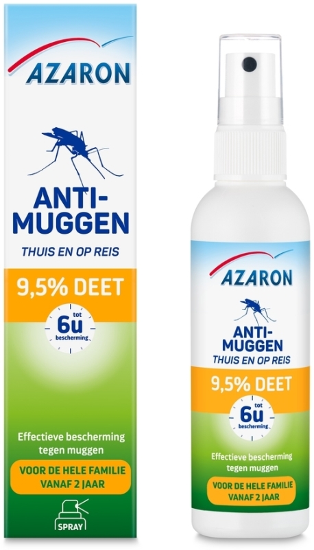 Azaron Anti-muggenspray thuis en op reis 9.5% deet 100ml