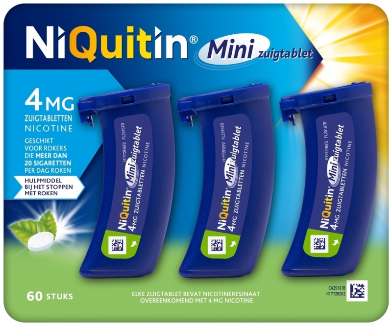 NiQuitin Zuigtablet mini mint 4 miligram 60zt