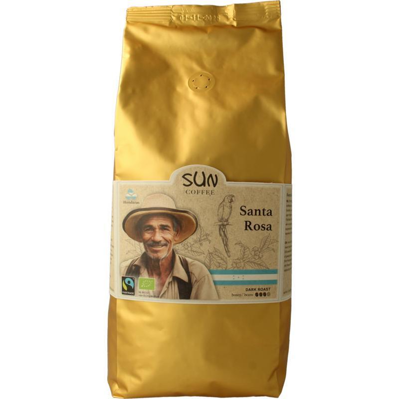 sun coffee Santa rosa bonen dark roast bio 1000g
