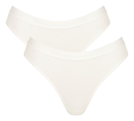 Sloggi Go casual dames high leg 2 pack white maat m